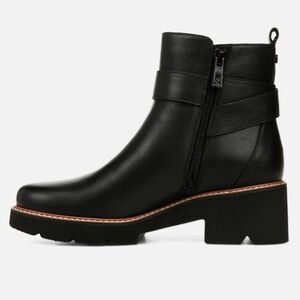 Naturalizer Darry Strap Bootie Black with brown trimming. Size 8